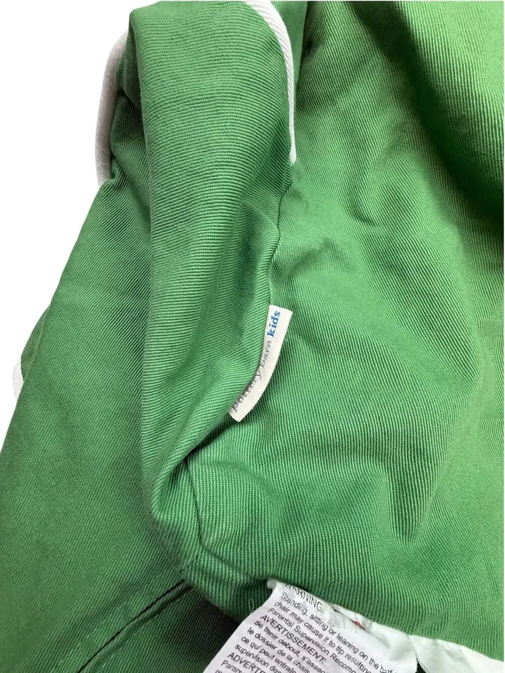 Pottery Barn Kids Green Twill Anywhere Chair slipcover Jonah